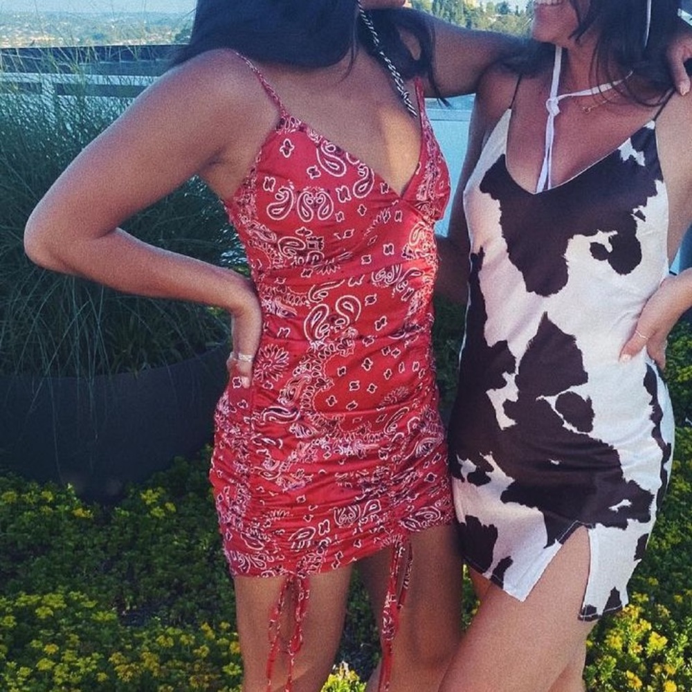 Pretty Little Thing western bandana print dress